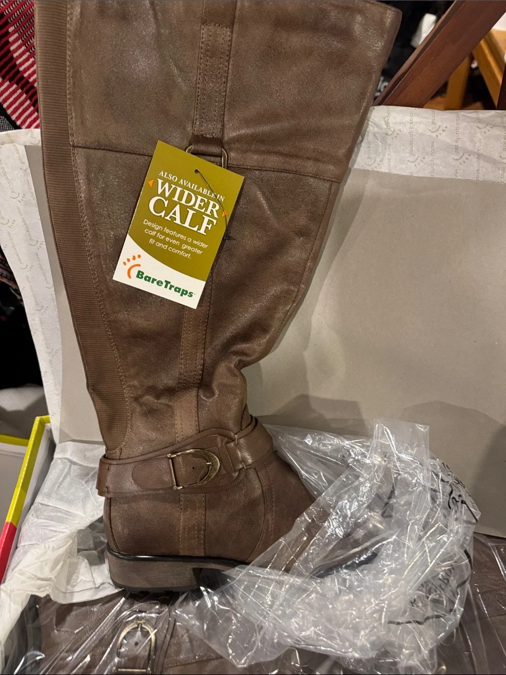 BareTraps Brown Over-the-Knee Buckled Riding Boots
